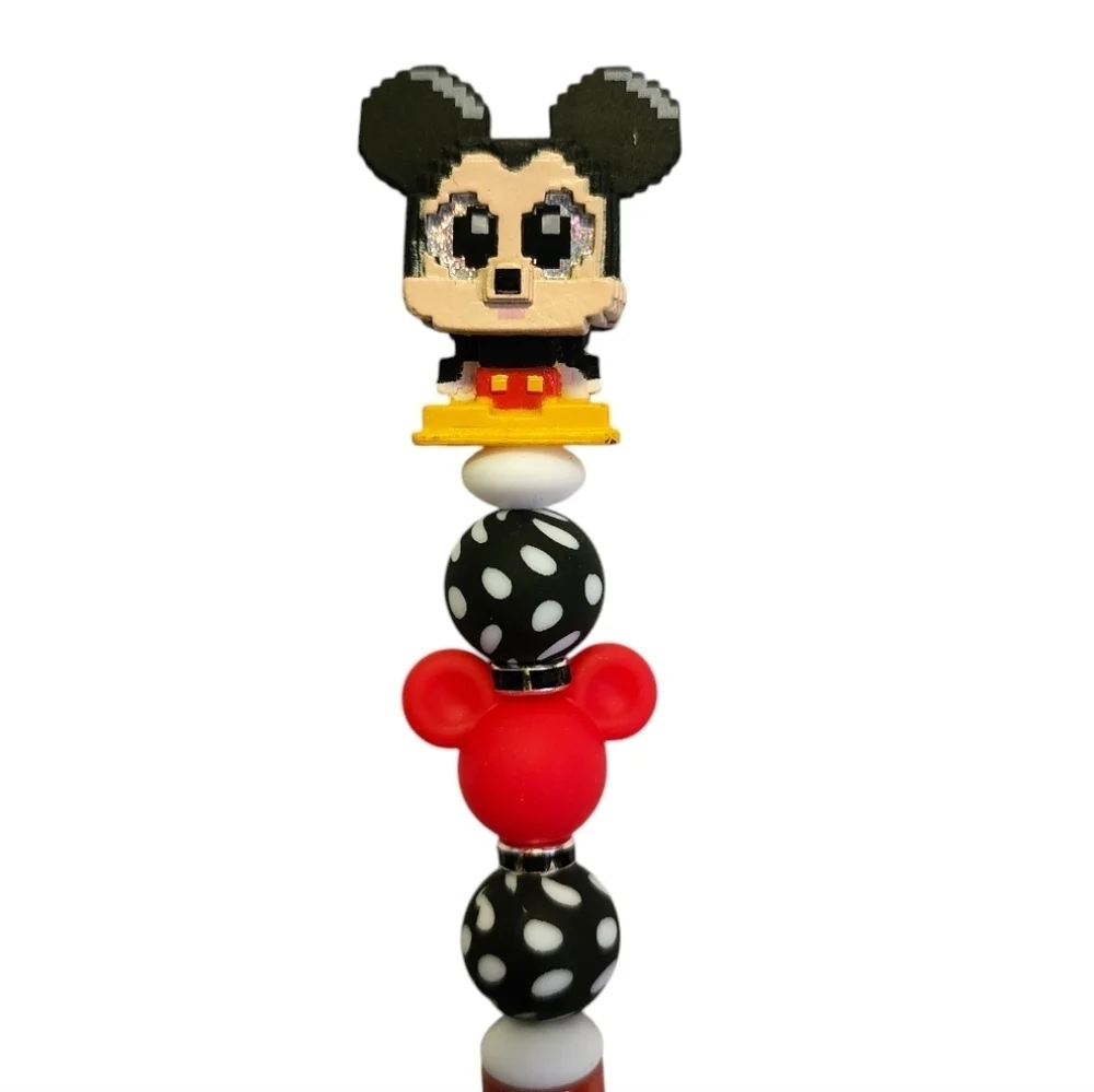 Disney Doorables: Series 12 8-bit Mickey Mouse Special Edit handmade beaded pen